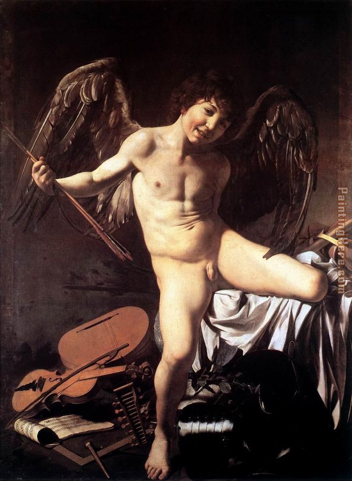 Amor Vincit Omnia painting - Caravaggio Amor Vincit Omnia art painting